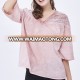 summer Garment Dyed short-sleeved women's blouse