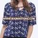 2017 Summer V-Neck Short Sleeve Women Floral Printing blouse